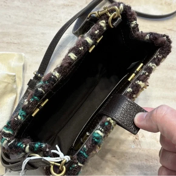 TORY BURCH Fleming Soft Tweed Mini Chain Tote Bag - Picture 5 of 9